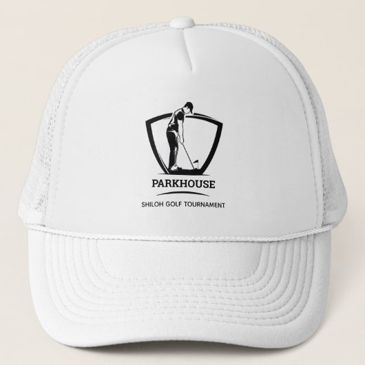 Aangepaste Golfer Naam Toernooi Golf Hoed Trucker Pet (Voorkant)