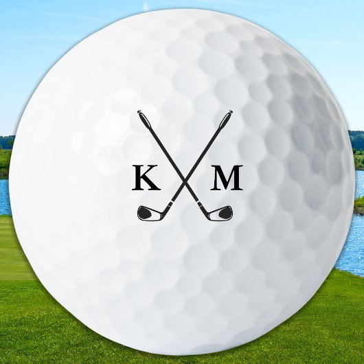 Aangepaste Golfer Personaliseer Monogram Initialen Golfballen