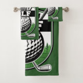 Aangepaste Golfer Player Pro Golf Country Club Bad Handdoek (Insitu)