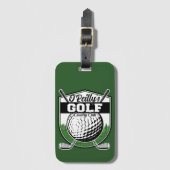 Aangepaste Golfer Player Pro Golf Country Club Bagagelabel (Voorkant (verticaal))