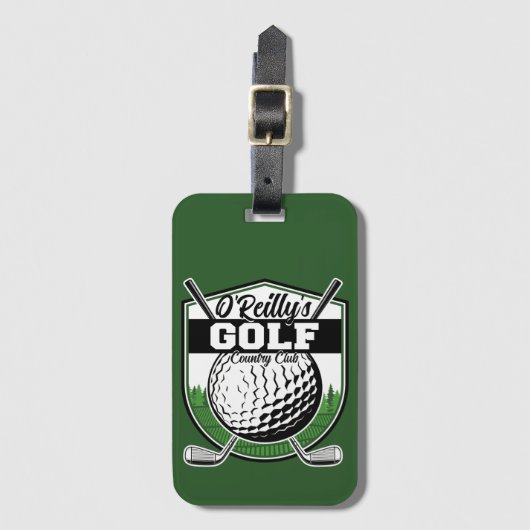 Aangepaste Golfer Player Pro Golf Country Club Bagagelabel (Voorkant (verticaal))