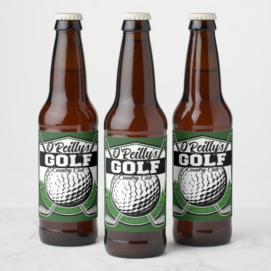 Aangepaste Golfer Player Pro Golf Country Club Bier Etiket (Flessen)