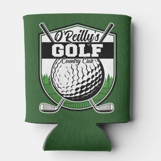 Aangepaste Golfer Player Pro Golf Country Club Blikjeskoeler (Achterkant)