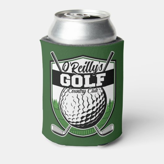 Aangepaste Golfer Player Pro Golf Country Club Blikjeskoeler (Blikje Achterkant)