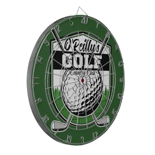 Aangepaste Golfer Player Pro Golf Country Club Dartbord (Voorkant Links)