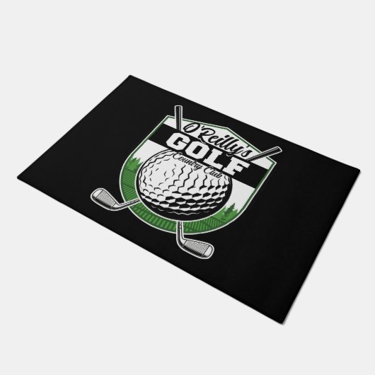 Aangepaste Golfer Player Pro Golf Country Club Deurmat (Schuin)