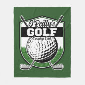 Aangepaste Golfer Player Pro Golf Country Club Fleece Deken (Voorkant)