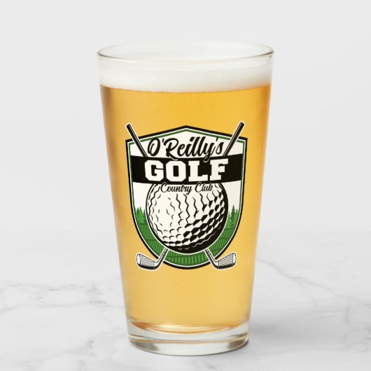Aangepaste Golfer Player Pro Golf Country Club Glas (Voorkant gevuld)