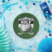 Aangepaste Golfer Player Pro Golf Country Club Papieren Bordje (Feest)