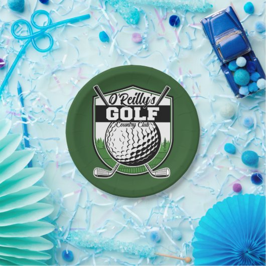 Aangepaste Golfer Player Pro Golf Country Club Papieren Bordje (Feest)
