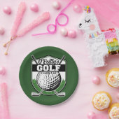 Aangepaste Golfer Player Pro Golf Country Club Papieren Bordje (Feest)