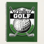 Aangepaste Golfer Player Pro Golf Country Club Planner (Voorkant)