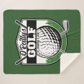 Aangepaste Golfer Player Pro Golf Country Club Sherpa Deken (Voorkant (horizontaal))