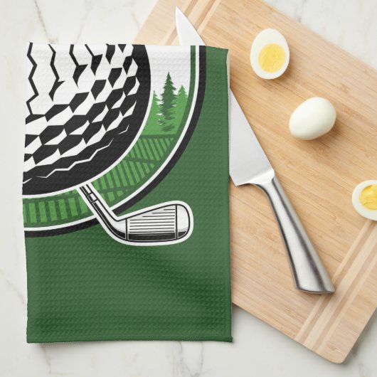 Aangepaste Golfer Player Pro Golf Country Club Theedoek (Quarter Fold)