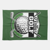 Aangepaste Golfer Player Pro Golf Country Club Theedoek (Horizontaal)