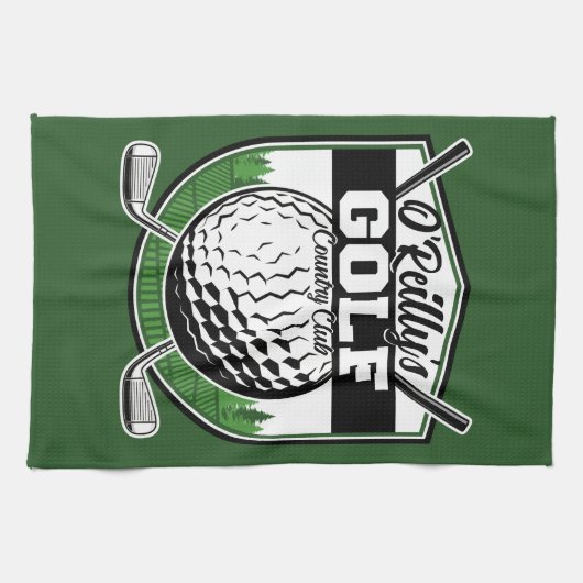 Aangepaste Golfer Player Pro Golf Country Club Theedoek (Horizontaal)