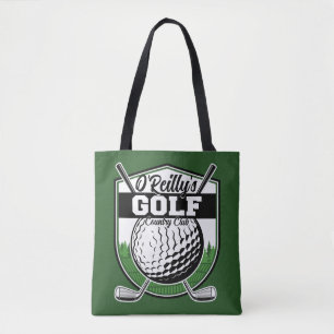 Aangepaste Golfer Player Pro Golf Country Club Tote Bag