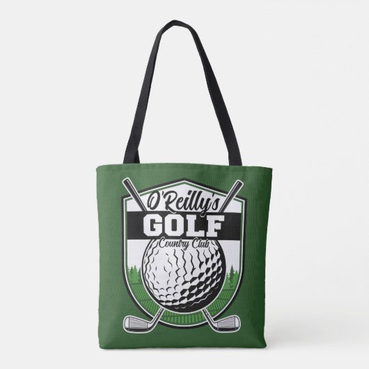 Aangepaste Golfer Player Pro Golf Country Club Tote Bag (Achterkant)