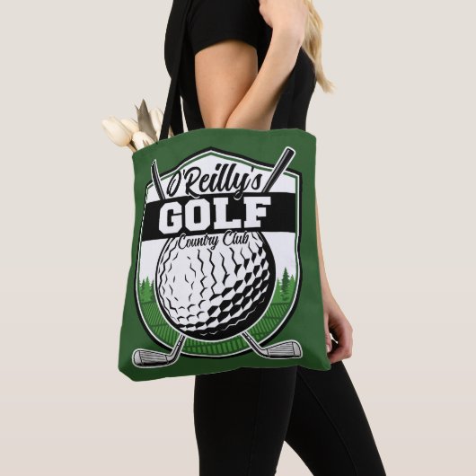 Aangepaste Golfer Player Pro Golf Country Club Tote Bag (Dichtbij)