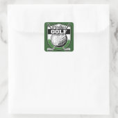 Aangepaste Golfer Player Pro Golf Country Club Vierkante Sticker (Tas)