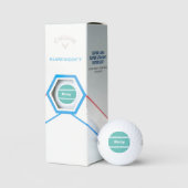 Aangepaste Golfer Sport Klassieke naam Modern Blau Golfballen (Verpakking)