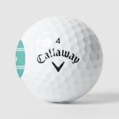 Aangepaste Golfer Sport Klassieke naam Modern Blau Golfballen (Logo)