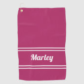 Aangepaste Golfer Sport Klassieke Naam Monogram Ro Golfhanddoek (Voorkant)