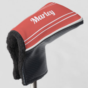Aangepaste Golfer Sport Moderne Monogram Rode Club Golfheadcover