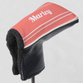 Aangepaste Golfer Sport Moderne Monogram Trendy Ko Golfheadcover (3/4 voorkant)