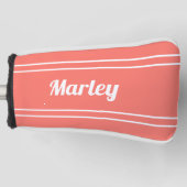 Aangepaste Golfer Sport Moderne Monogram Trendy Ko Golfheadcover (Voorkant)