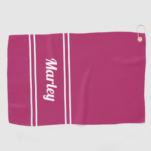 Aangepaste Golfer Sports Klassieke naam Monogram R Golfhanddoek (Horizontaal)