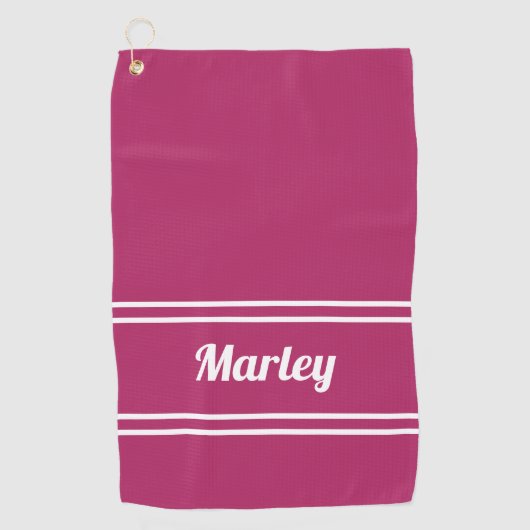 Aangepaste Golfer Sports Klassieke naam Monogram R Golfhanddoek (Voorkant)