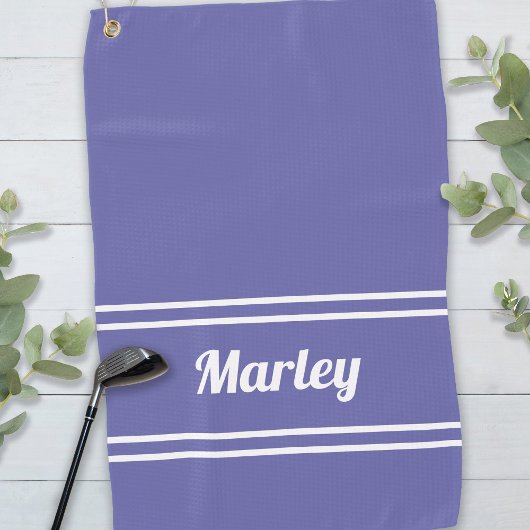 Aangepaste Golfer Sports Name Monogram Cute Peri B Golfhanddoek