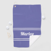 Aangepaste Golfer Sports Name Monogram Cute Peri B Golfhanddoek (Insitu)