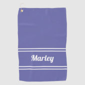 Aangepaste Golfer Sports Name Monogram Cute Peri B Golfhanddoek (Voorkant)