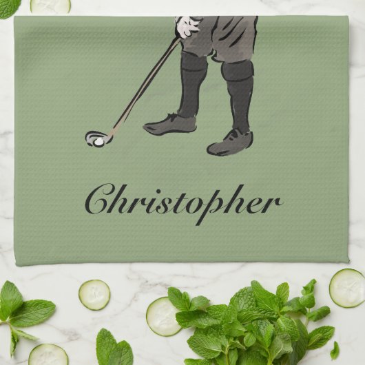 Aangepaste  golfer theedoek (Gevouwen)