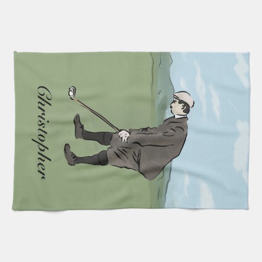 Aangepaste golfer theedoek (Horizontaal)