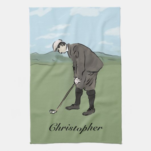 Aangepaste  golfer theedoek (Verticaal)