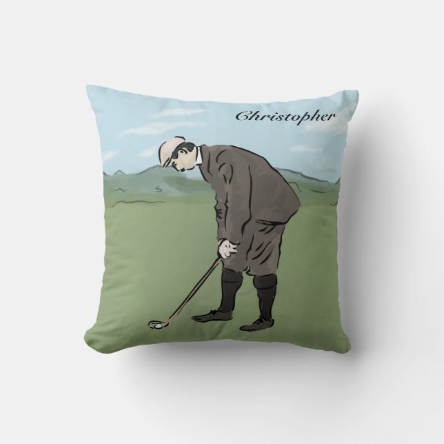 Aangepaste  golfer voor stijl kussen (Voorkant)