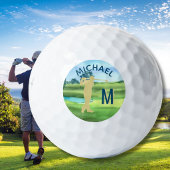 Aangepaste golfernaam 3-D monogram    Golfballen