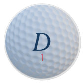Aangepaste Golfers Monogram Golf Ball Cabinet Knob Keramische Knop (Voorkant)