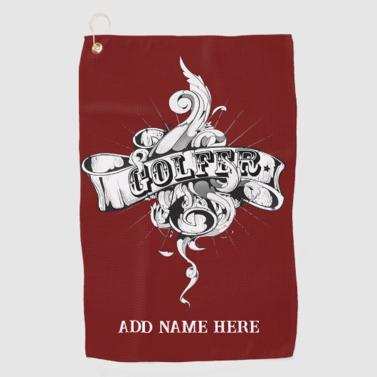 Aangepaste Golfhanddoek (Voorkant)