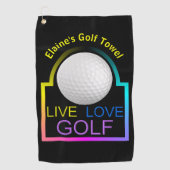 Aangepaste Golfhanddoek (Voorkant)