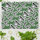 Aangepaste golfhanddoek met golfballpatroon theedoek (Gevouwen)