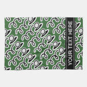 Aangepaste golfhanddoek met golfballpatroon theedoek (Horizontaal)