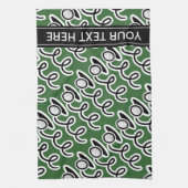 Aangepaste golfhanddoek met golfballpatroon theedoek (Verticaal)