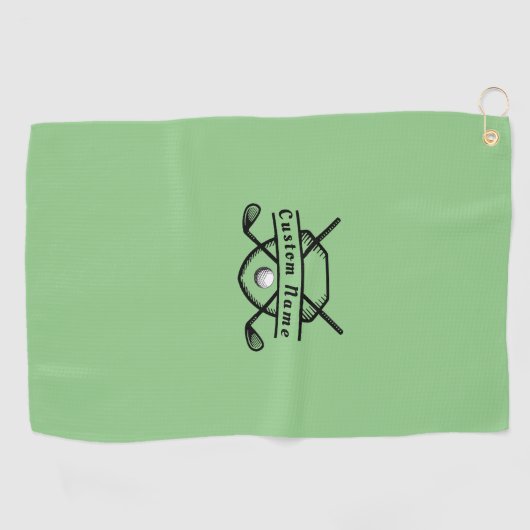 Aangepaste golfhanddoek - Monogrammed / Foto geper (Horizontaal)