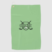 Aangepaste golfhanddoek - Monogrammed / Foto geper (Voorkant)