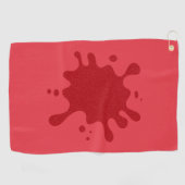Aangepaste golfhanddoek – Tomaat rode inkt splash (Horizontaal)