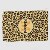 Aangepaste Golfhanddoek van Leopard Print (Horizontaal)